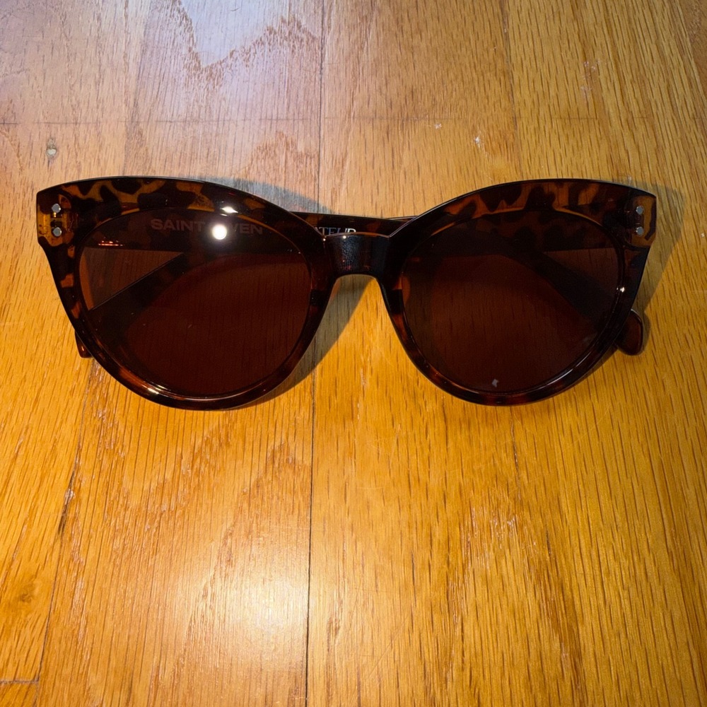 NEW Saint Owen x Curateur Sunglasses Tortoise Cat Eye Brown Lens Women's Retro
